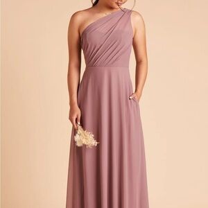 Birdy Grey Dark Mauve Kira Maxi Dress Elegant and Flowing Size Medium.